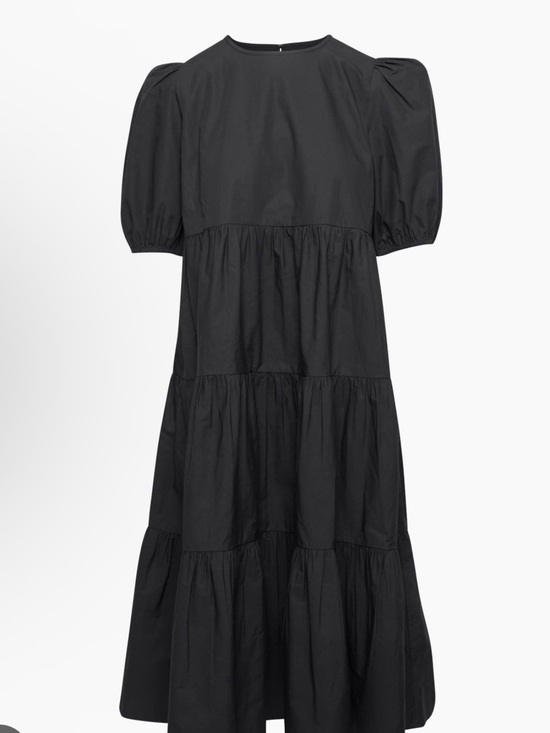 Little Moon Dresses & Skirts - Aritzia Little Moon Black Puff-Sleeve Tiered Maxi Dress
